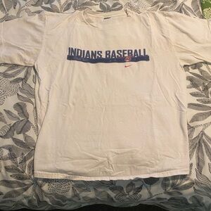 Y2K 2001 Nike Indians Baseball White T-Shirt
